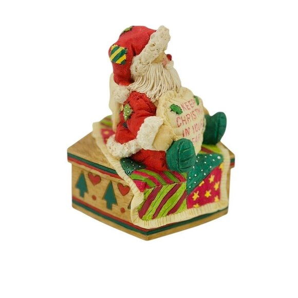 Vtg San Francisco Music Box Company Keep Christmas In Your Heart Santa Tested - Picture 4 of 10